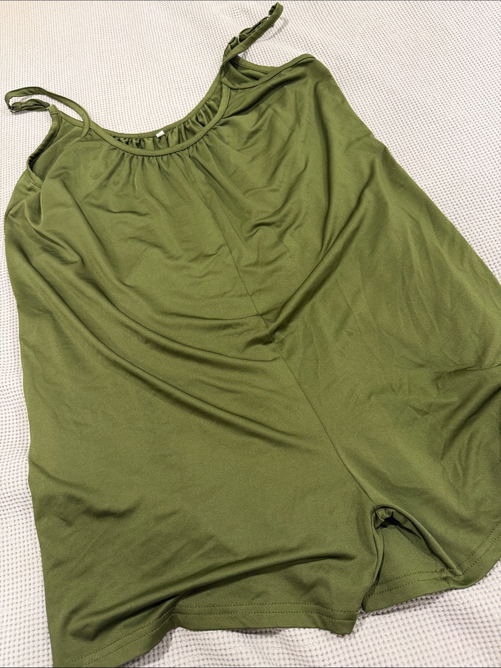 Olive Green Sleeveless Romper